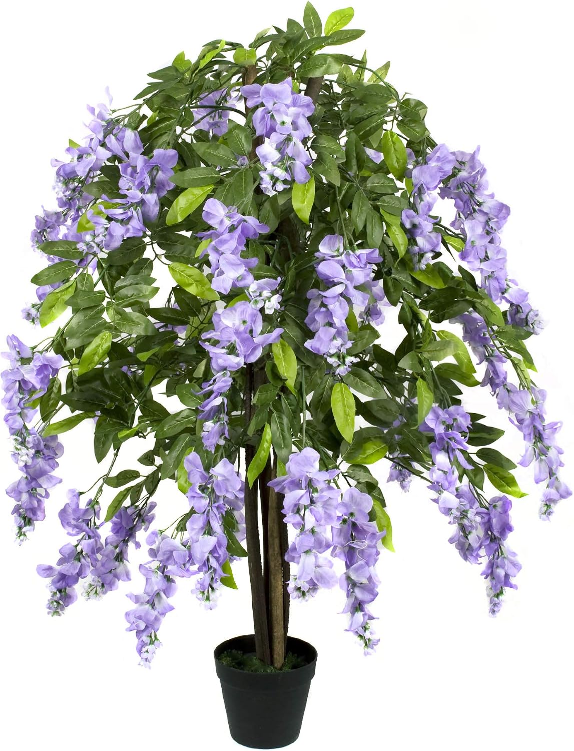 Artificial Lilac Wisteria Tree 130cm/4ft Potted Plant, Lilac 4ft, 121.9 cm