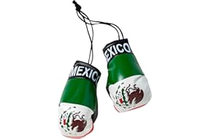 Artisan Owl Mexico Mini Boxing Gloves - Vinyl Gloves with Black Strap, Ideal Souvenir or Display Piece