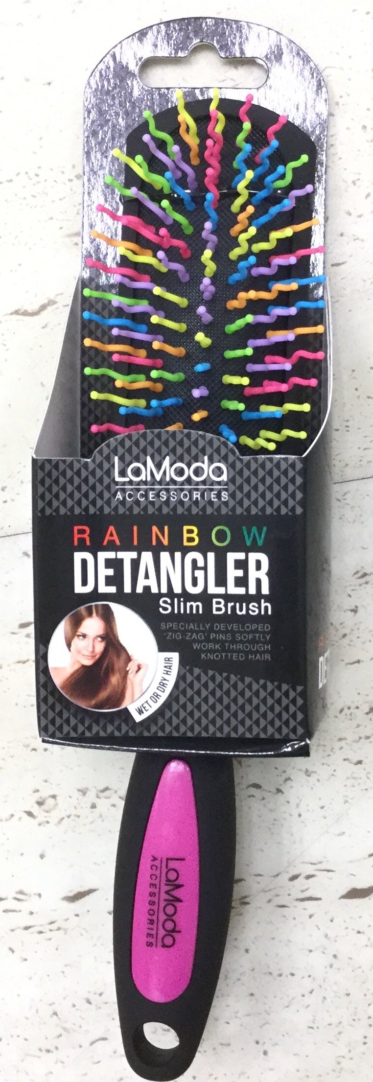 LA MODA RAINBOW SLIM HANDLED DETANGLER