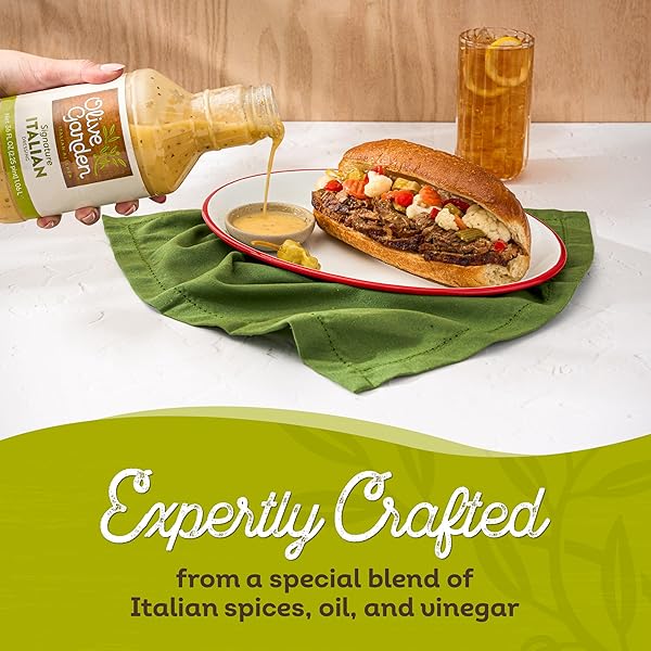 OLIVE GARDEN SIGNATURE ITALIAN DRESSING, 36 FL. OZ., MADE WITH ITALIAN SPICES, OIL AND VINEGAR, PERFECT CHICKEN MARINADE, SANDWICH SPREAD OR SALAD DRESSING