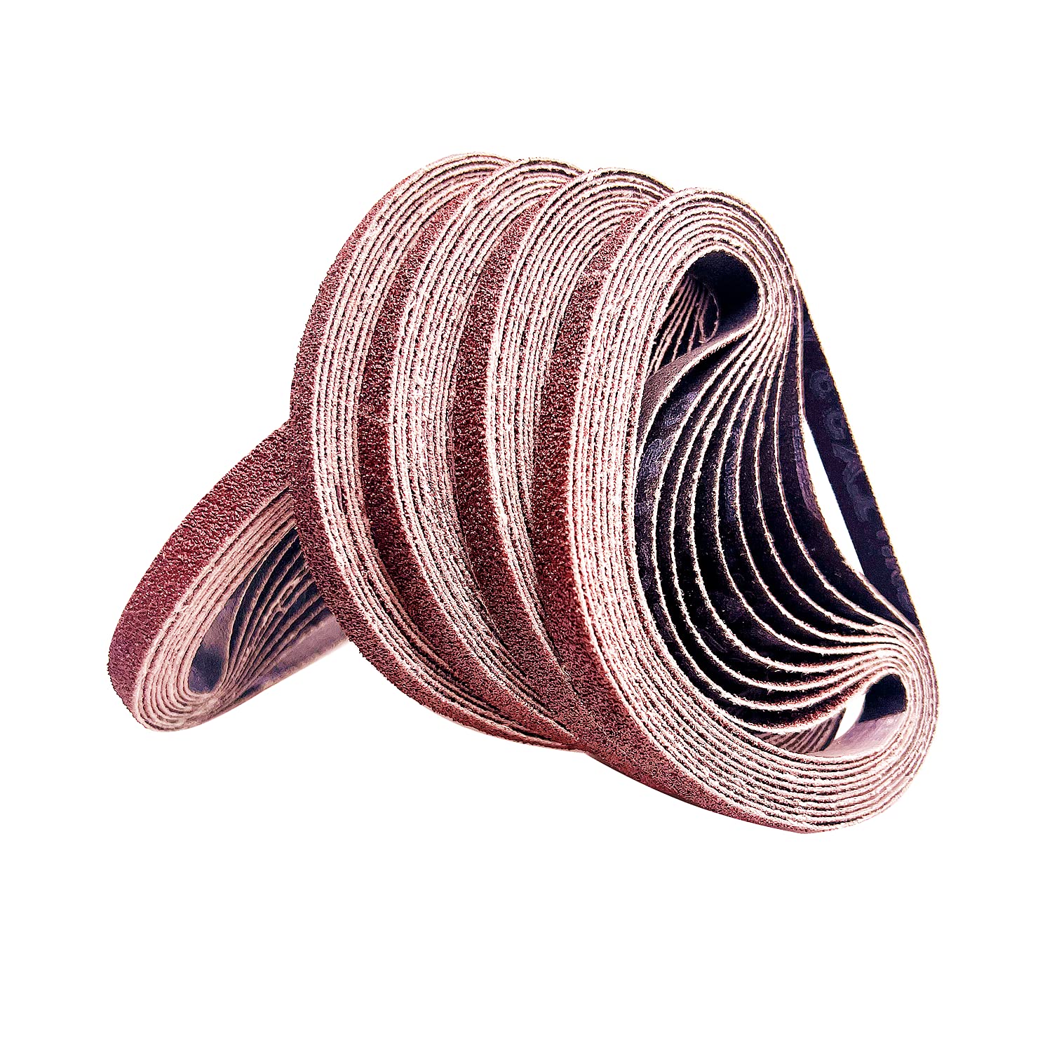 60 pcs Sanding Belts 10 x 330 mm, (grit 40 60 80 120 150 240) Professional Sanding Belts for Wood, Lacquering - Senmai Tools