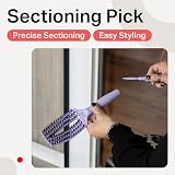Olivia Garden Fingerbrush Care Iconic Medium Lavender Detangling Brush view 7
