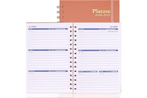 XAOWON Daily Planner 2024-2025, Weekly & Monthly Planner from Jan 2024-June 2025, 18 Month Planner with Tabs, Calendar Planner 2024-2025 Academic Year, 100GSM Thick Paper, A5 Size, Pink