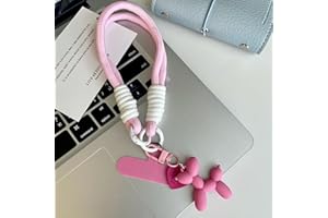 Heart Balloon Dog Phone Wrist Strap - DIY Removable Pad Universal Phone Lanyard, Cute Anti-Lost Keychain for Men & Women