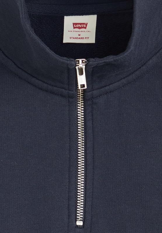 Sweatshirt Original de Homem com fecho 1/4, azul-marinho, S