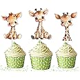 10 PCS Party Giraffe Jungle Animal Cupcake Toppers - Add a Touch of Wild Elegance to Your Treats!