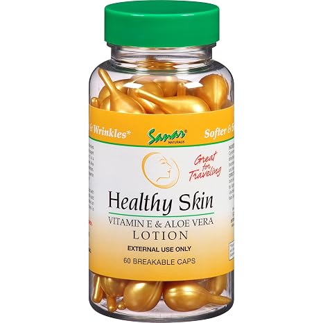 Healthy Skin Vitamin E Aloe Vera Skin Care Lotion 60 Breakable Caps 1 Pack