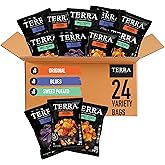 Terra Vegetable Chips, Snack Size Variety Pack, Original, Blues and Sweet Potato (Pack of 24)
