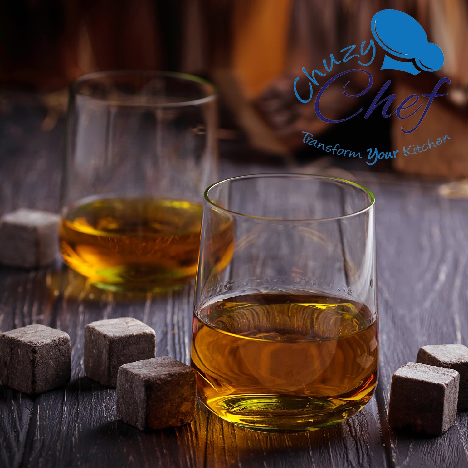 Whiskey Stones Reusable Ice Cubes Set of 9 Reusable Whiskey Wine