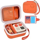 Case Compatible with Yoto Mini (2024 Edition) Kids Screen-Orange | Hard Shell，Removable Divider, Keep Essentials Protected and Organized for Travel, Car Rides and Daily Use, Case Only