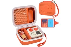 AGAINMORE Case Compatible with Yoto Mini (2024 Edition) Kids Screen-Free Bluetooth Audio Player & Card Storage Holder for up to 24 Cards-Orange