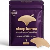 Sleep Karma Wrinkle Smoothing Forehead Tape Overnight Skin Renewal, Infused with Collagen, Hyaluronic Acid and GHK-Cu Copper Peptide, 20 Pieces