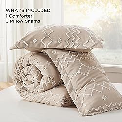 Bedsure Boho Tufted Comforter Set Full - Warm Sand