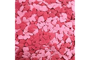 WERARU Valentines Sprinkles Red Pink Hearts Sprinkles Cupcake Cake Decoration Cake Cookie IceCream Donut 3.4oz
