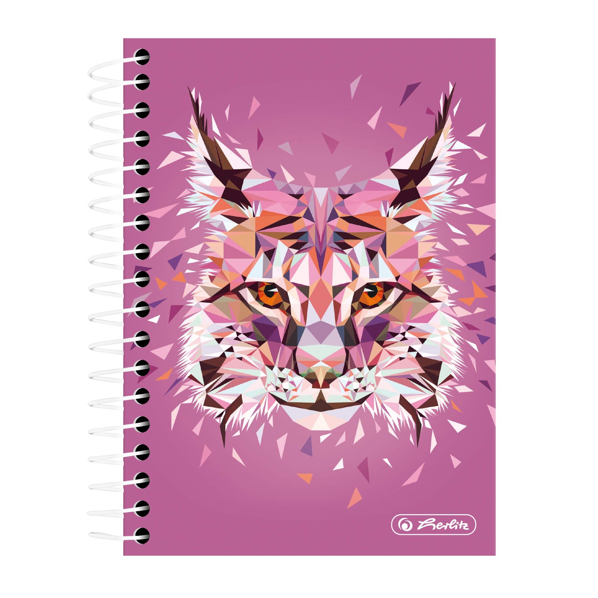Herlitz 50027262 Flex Notebook with Removable Cover, A4, 2 x 40 Sheets, Design: Wild Animals Wolf, 1 Item Notizbuch Lynx