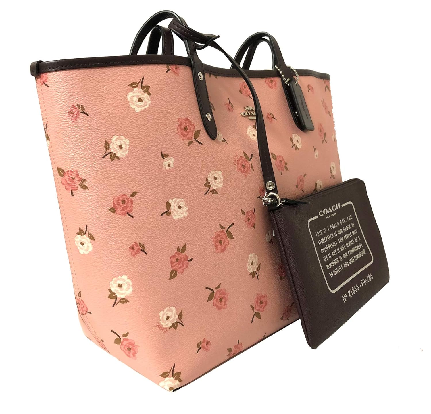 coach reversible pvc city signature tote