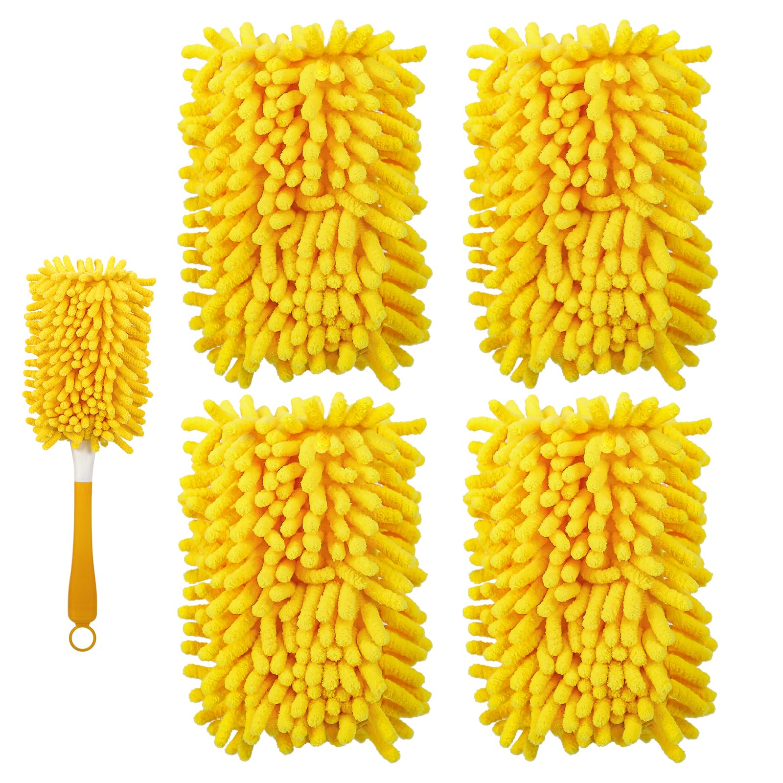 Photo 1 of Yicotira Reusable Duster Refill Compatible with Swiffer Hand Duster - 360 Heavy Duty Dusters Refills - Microfiber Ceiling Fan Duster for Swiffer Dusters Extended Handle, 4 Pack(Handle is Not Included)
