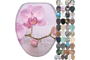 Sanilo Soft Close Toilet Seat ELONGATED, Quiet and Slow Close Lid and Seat, Strong Bumpers and Hinges, Blooming