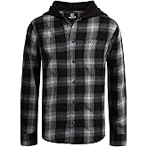 Volcom Boys Button Down Shirt - Breathable Woven Boys Long Sleeve Button Down Shirts - Classic Plaid Flannel Shirt (4-20)