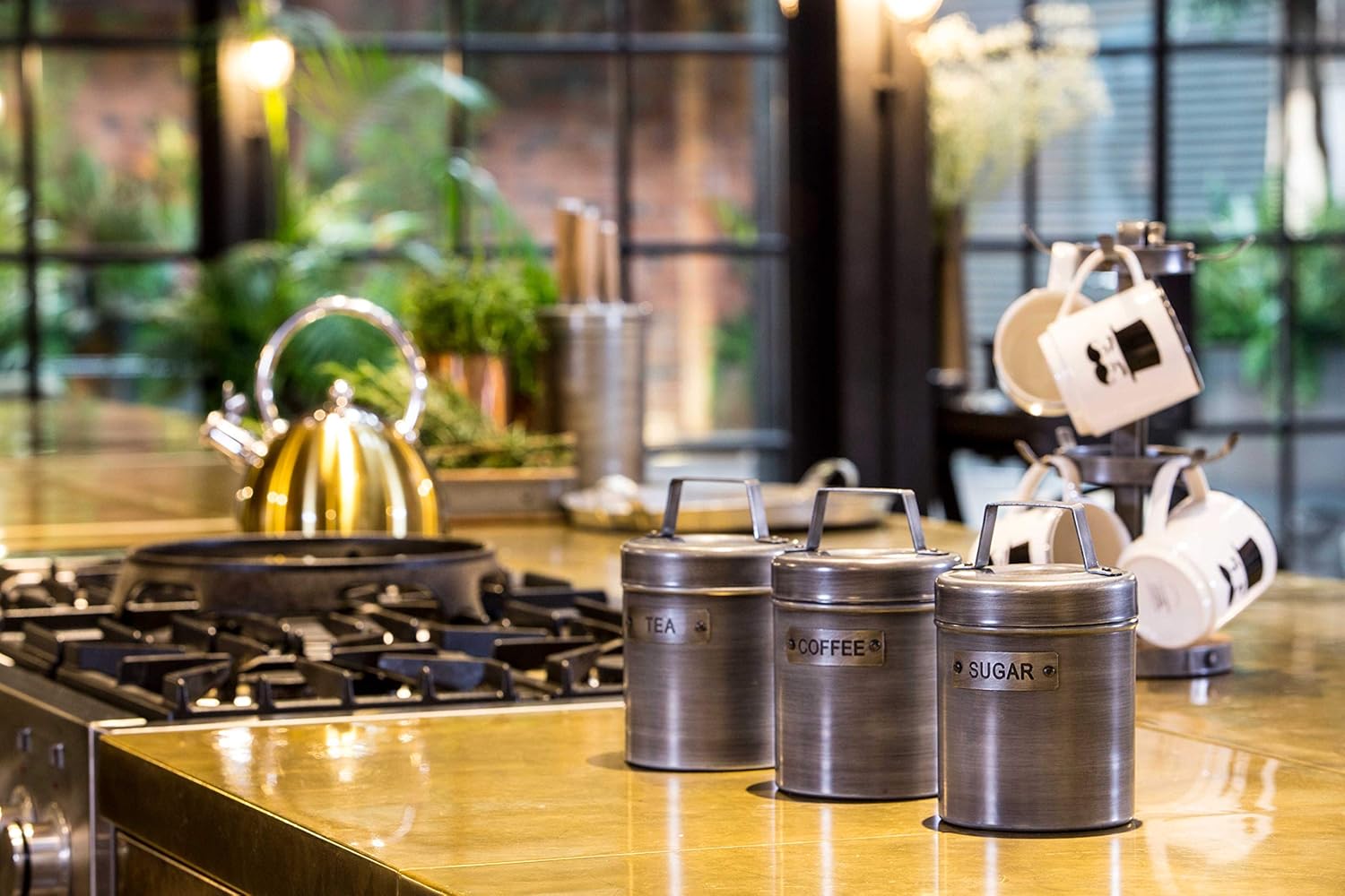 industrial tea coffee sugar canisters