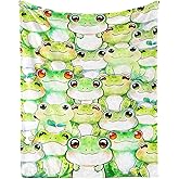 Frog Throw Blanket - Soft Flannel Frog Blankets for Girls & Boys - Warm, All-Season Lap, Chair, Sofa Blanket - 50"x40"