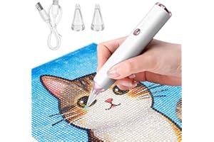 Arayuu Electric Diamond Painting Pen,Electric Cordless Vacuum Diamond Art Pens Accessories and Tools, Rechargeable battery & 