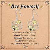 Bee Gifts for Women Girls, Honey Bees Bumble Bee Earrings Jewelry