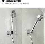 Lofekea Shower Head Holder Adhesive Wall Mount Adjustable Angles view 4