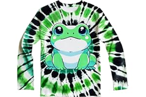 DMPROD Kids Tie Dye Sun Protection Shirt UPF 50+ Long Sleeve Rash Guard Swim Shirts for Boys Girls
