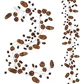 Winlyn 2 Pack Rustic Natural Pinecone Garland 4.6ft Hanging Pinecones Vine Assorted Dried Pine Cones String for Farmhouse Home Thanksgiving Christmas Holiday Woodland Backdrop Wreath Table Centerpiece