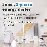 Shelly 3EM 3-Channel WiFi Energy Meter with Contactor Control 120A per channel view 2