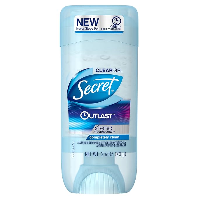 Secret antiperspirant Gel 2.7oz clean (037000808220)