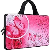 icolor 14 15 15.4 15.6 inch Laptop Handle bag Computer Protect Case Pouch Holder Notebook Sleeve Neoprene Cover Soft Carring Travel Case for Dell Lenovo Toshiba HP Chromebook ASUS Acer Pink ICB-10