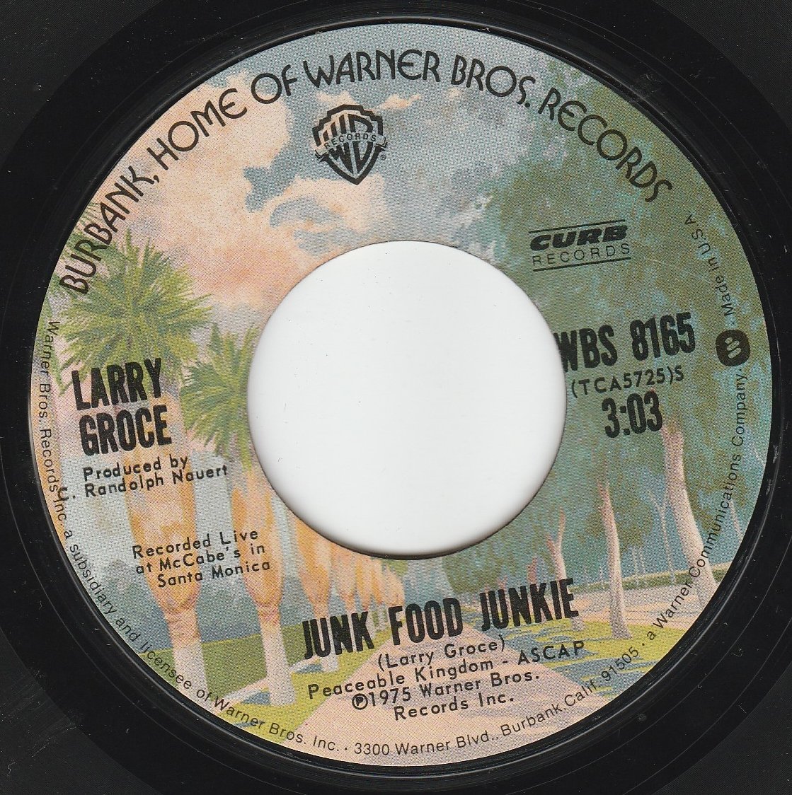 Larry Groce, Larry Groce 45vinylrecord Junk Food Junkie/Muddy Boggy