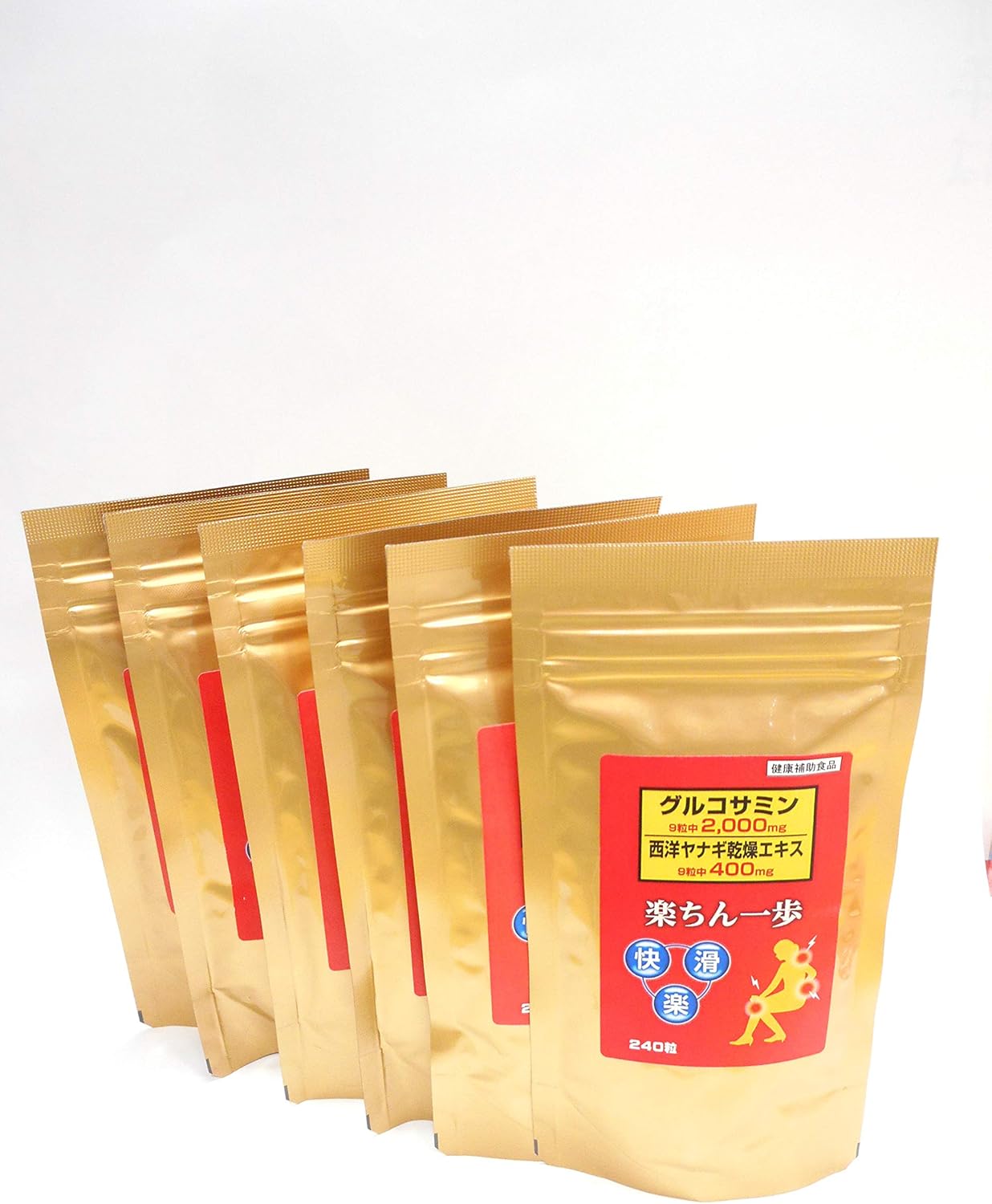 Amazon 楽ちん一歩 グルコサミン コンドロイチン 西洋ヤナギ 240粒 X6個セット ムサシノ コンドロイチン