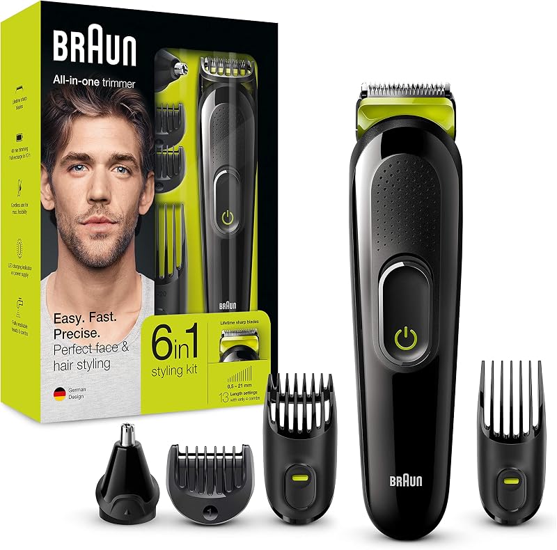 Braun Series 3 7-in-1 Trimmer MGK3245 Beard Hair Clipper Gillette Razor Black
