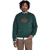 Timberland mens Leather Badge Crewneck Sweatshirt