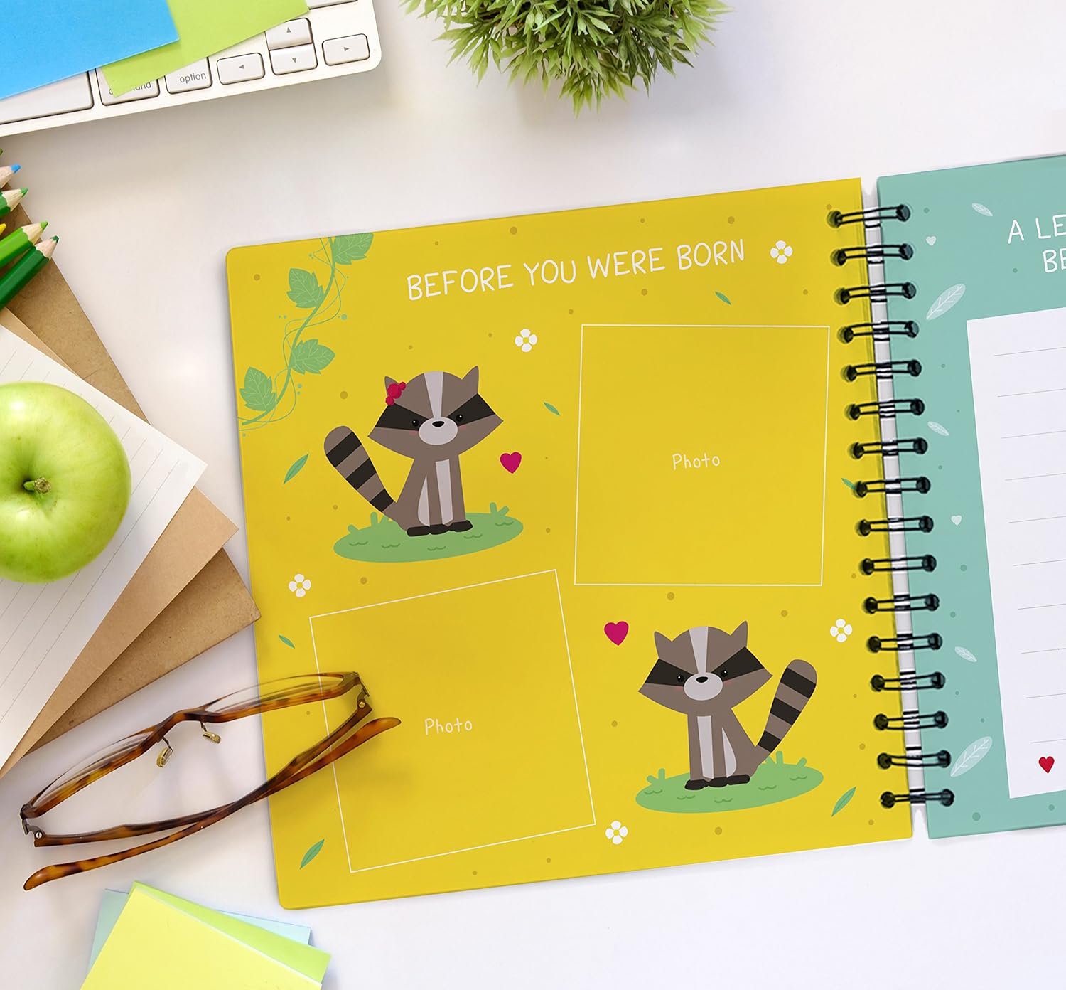 baby memory book first five years diary milestone storage box keepsake scrapbook journal photo album