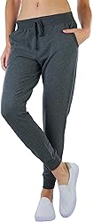 ToBeInStyle Women's Solid Print French Terry Jogger