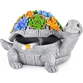 Grovind Ashtrays with Lid, Cute Turtle Outdoor Ashtray for Cigarettes, Windproof Ash Tray Decor for Home Office Indoor and Outdoor
