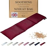Qomfor Microwavable Wheat Bag Burgundy 3-Chamber Heating Pad 46x12 cm view 1