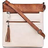 MASINTOR Crossbody Purses for Women, Multi Pocket Casual Crossbody Bag, Adjustable Strap Shoulder Bag with Tassel