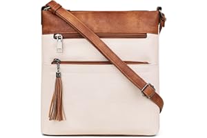 MASINTOR Crossbody Purses for Women, Multi Pocket Casual Crossbody Bag, Adjustable Strap Shoulder Bag with Tassel