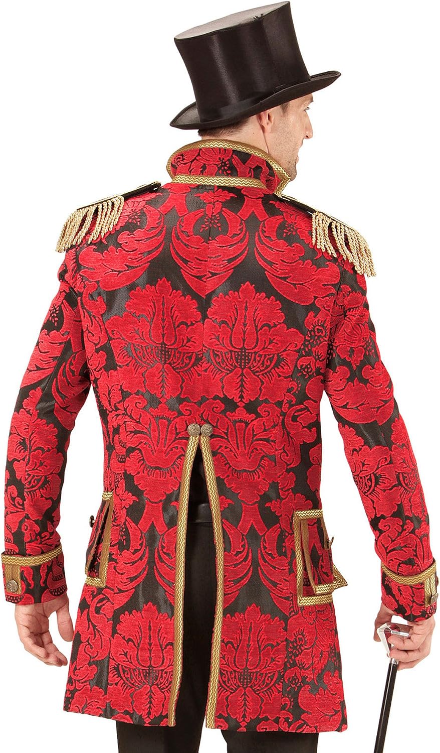 Widmann men's tailcoat, Jacquard parade costume, Red, XL - Image 4