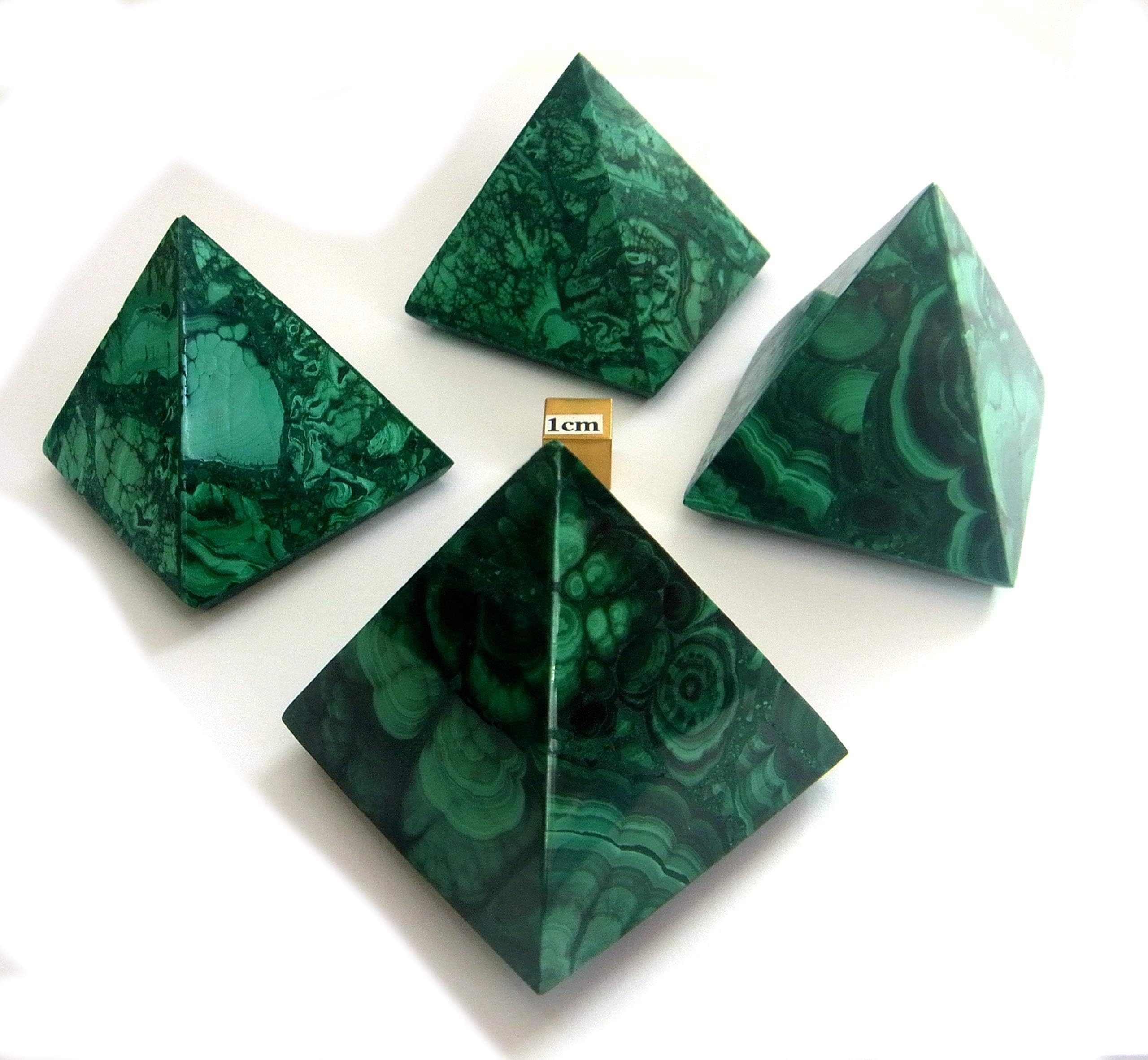 MALACHITE CRYSTAL PYRAMID 100g 50mm SOUTH AFRICA HAND A GRADE