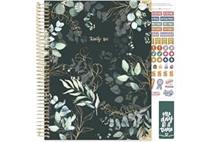 bloom daily planners HARDCOVER 2026 Planner (January to December) - 8.5” x 11” Weekly & Monthly Dated Agenda Organizer Book with Stickers & Tabs - Eucalyptus, Green