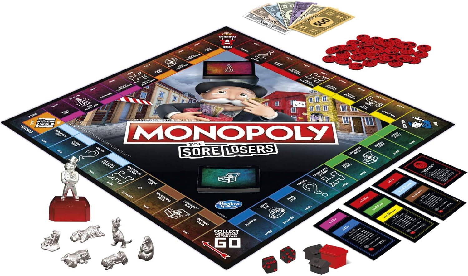 Monopoly for Sore Losers Board Game for Ages 8 and Up, the Game Where it Pays to Lose, Multicolored, Multi-colour, En Storlek - Image 5