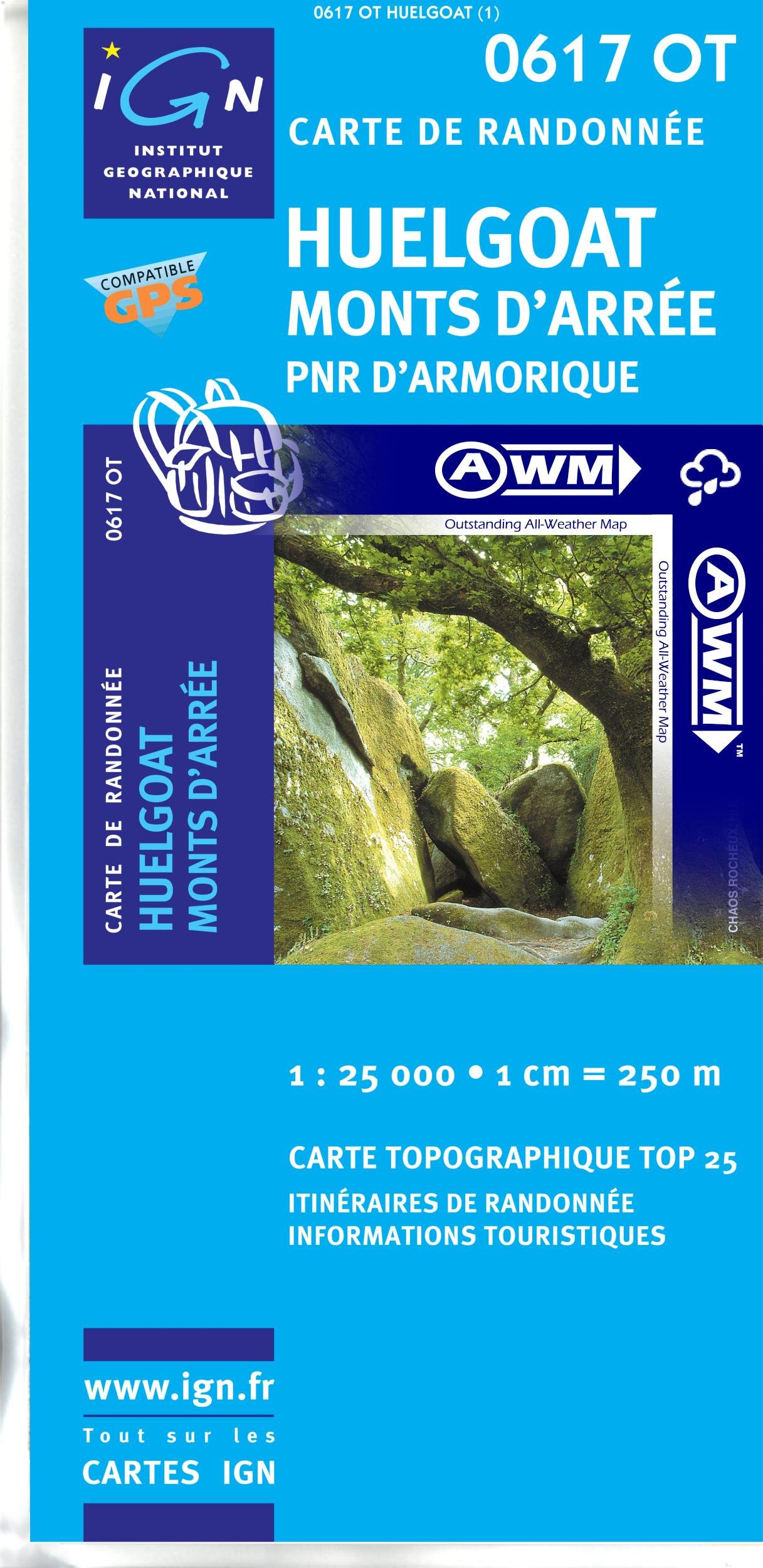 Amazon Fr Top25 0617ot Huelgoat Monts D Arree Pnd D Armorique Carte De Randonnee Impermeable I G N Livres