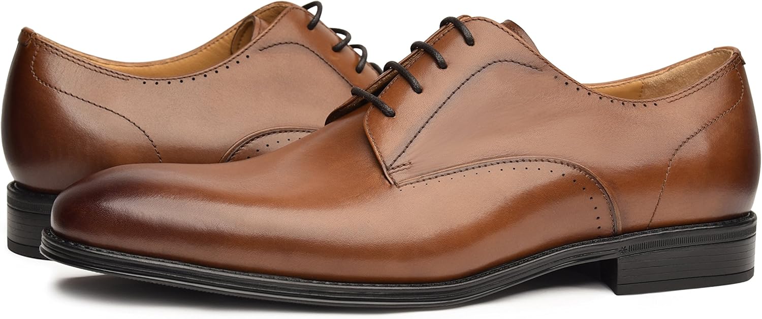 COMOTEK Mens Dress Shoes with Comfort Removable Soft