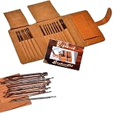 Handcrafted Rosewood Crochet Hook Set of 13 | with Permanent Size Laser Marking| Smooth Satin Finish. with a Beautiful Case|